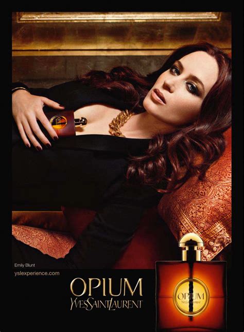 emily blunt ysl makeup|Emily Blunt YSL Opium Fragrance Ad behind.